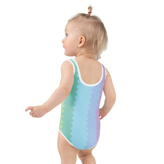 Pastel Rainbow Dreams – Girls’ One-Piece Swimsuit-Pediaquatics Swim Co.