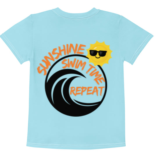 Sunshine Swim Time Repeat Kids Tee-Pediaquatics Swim Co.