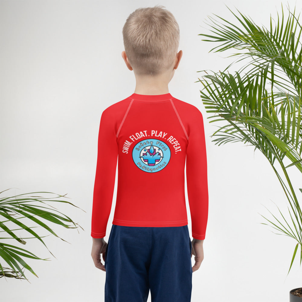 Safety First Pediaquatics Performance Rash Guard – RED-Pediaquatics Swim Co.