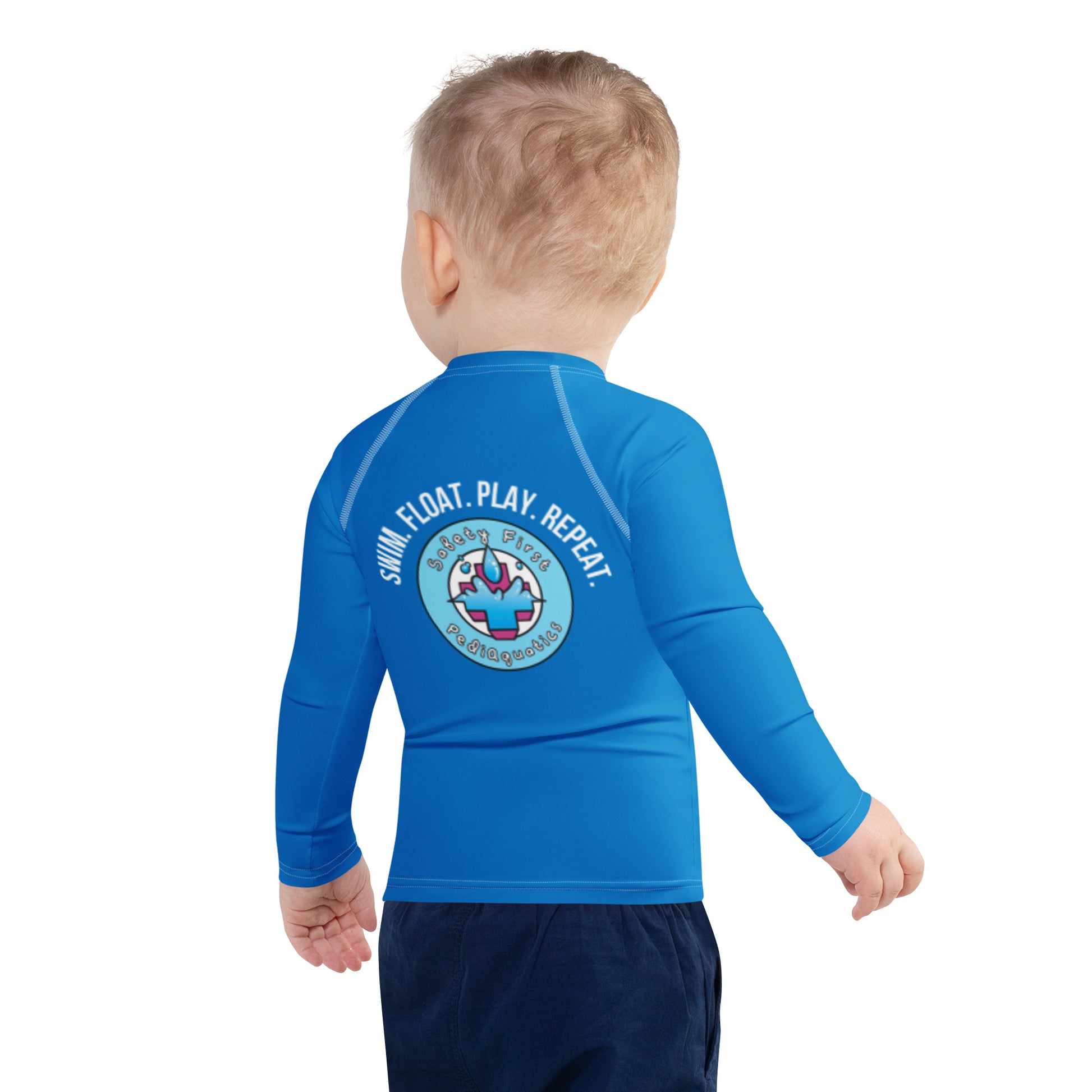 Safety First Pediaquatics Performance Rash Guard – ROYAL BLUE-Pediaquatics Swim Co.