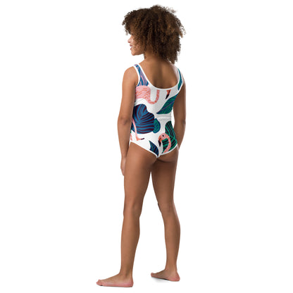 Tiny Tropic Flamingo – Girls’ One-Piece Swimsuit-Pediaquatics Swim Co.