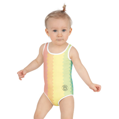 Pastel Rainbow Dreams – Girls’ One-Piece Swimsuit-Pediaquatics Swim Co.