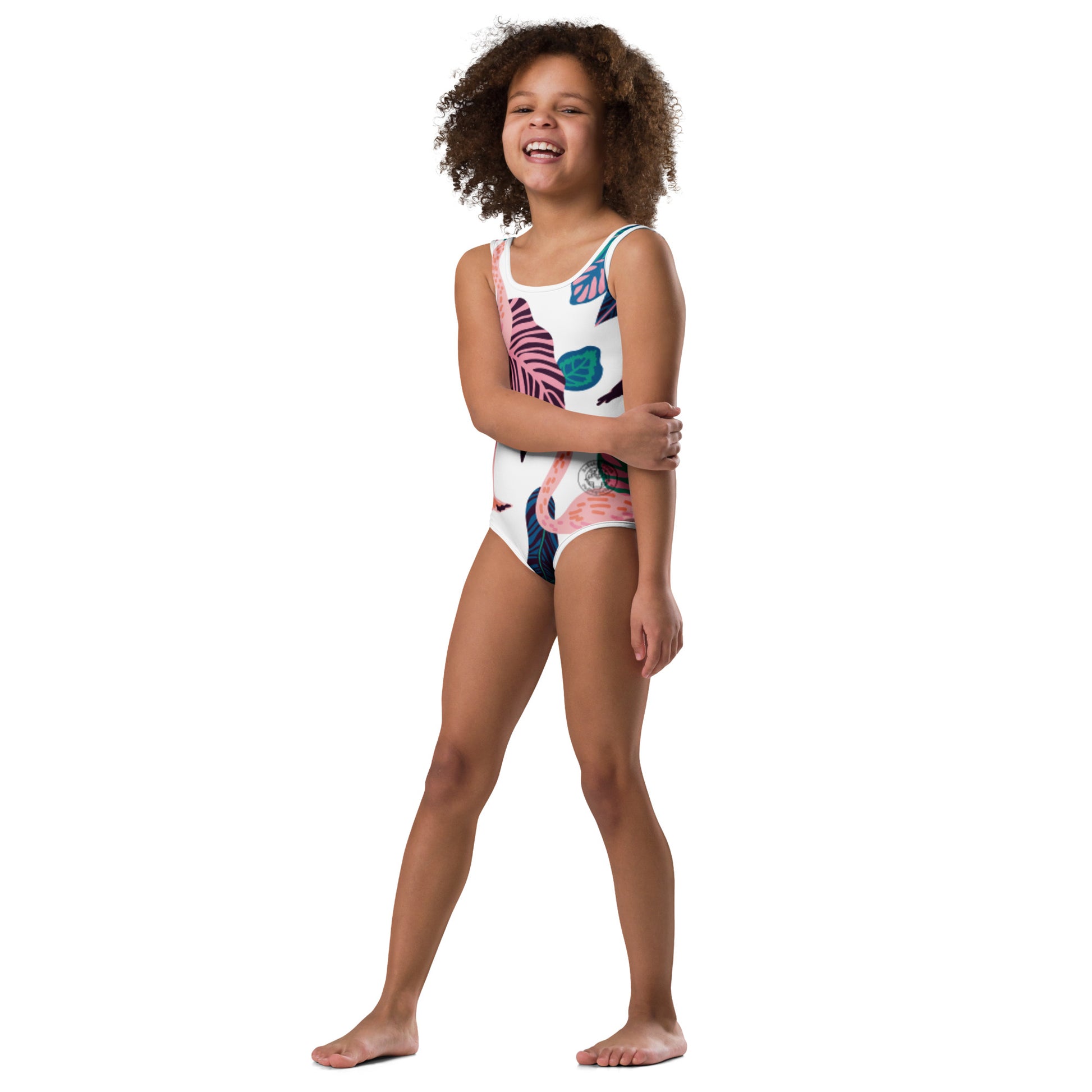 Tiny Tropic Flamingo – Girls’ One-Piece Swimsuit-Pediaquatics Swim Co.
