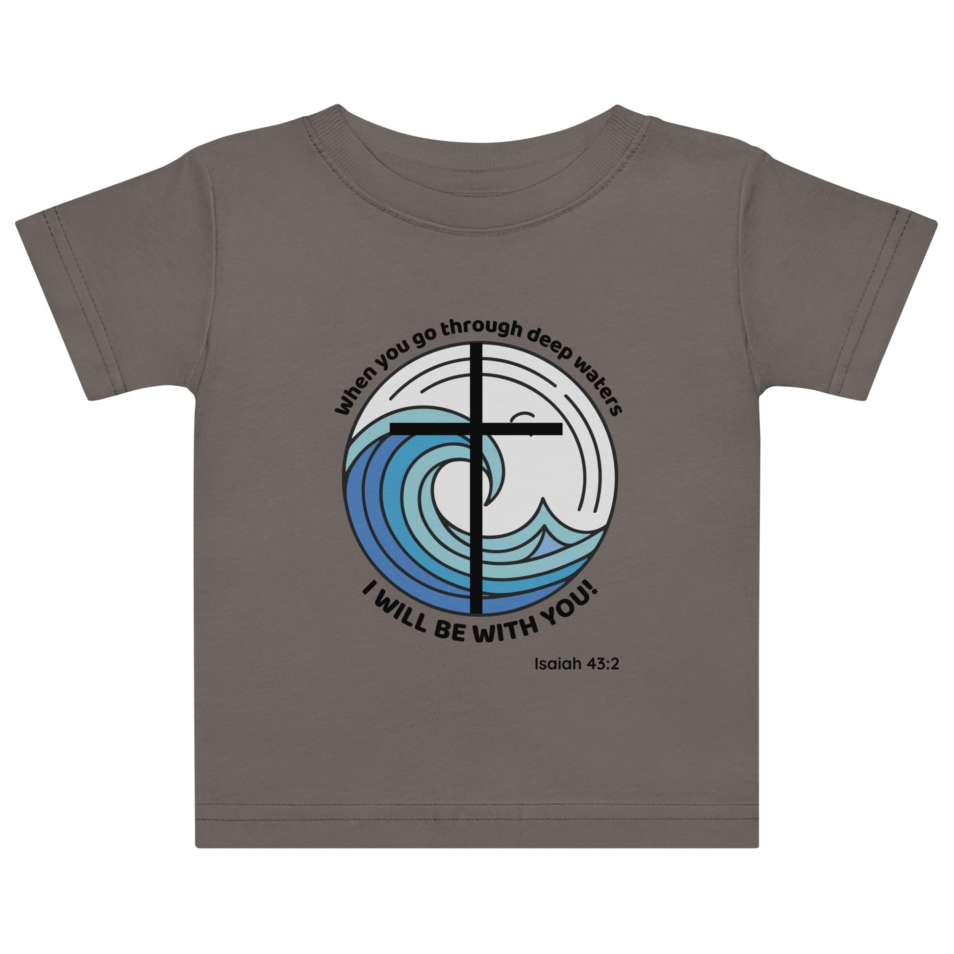 Deep Waters Faith Tee – Isaiah 43:2 Baby Edition-Pediaquatics Swim Co.