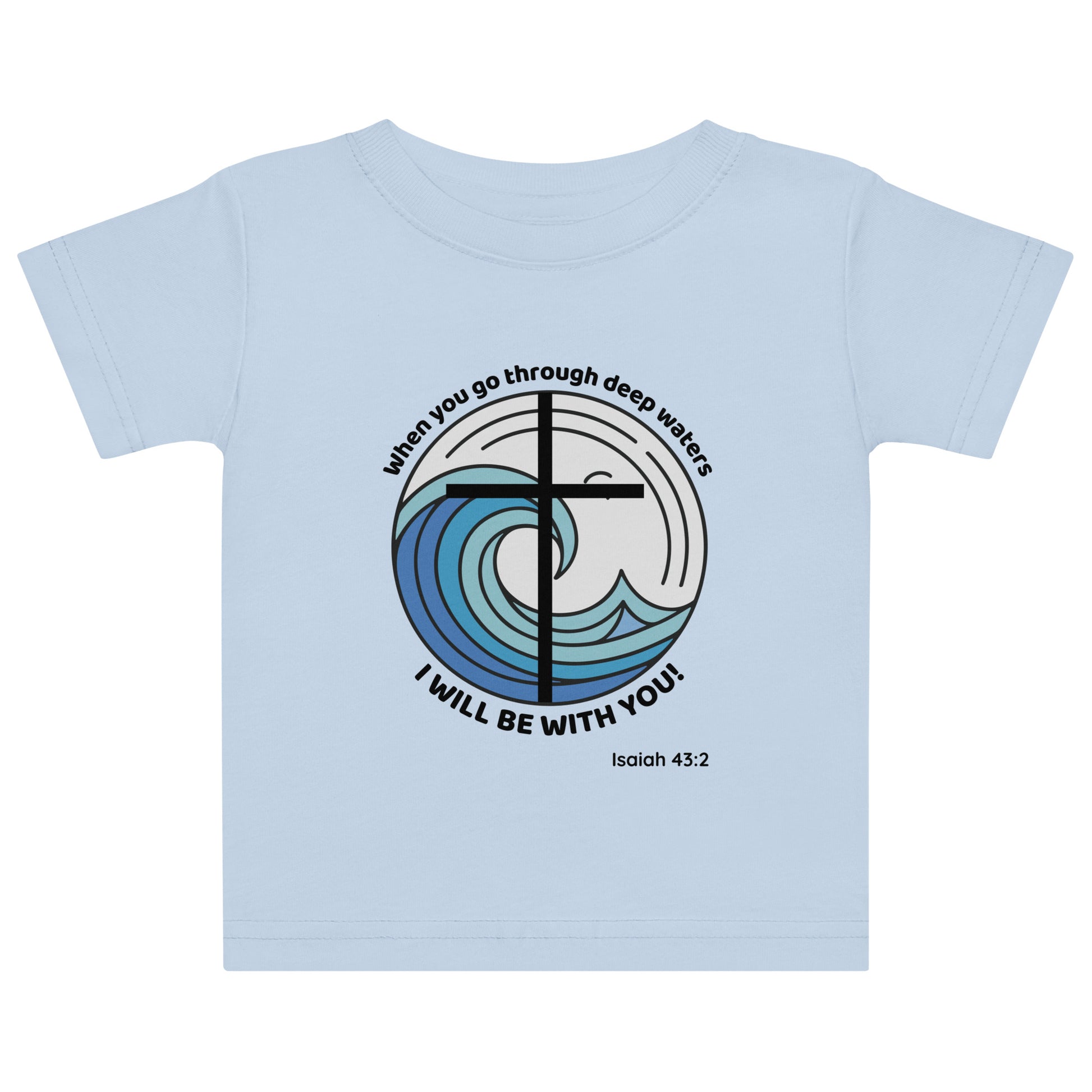 Deep Waters Faith Tee – Isaiah 43:2 Baby Edition-Pediaquatics Swim Co.