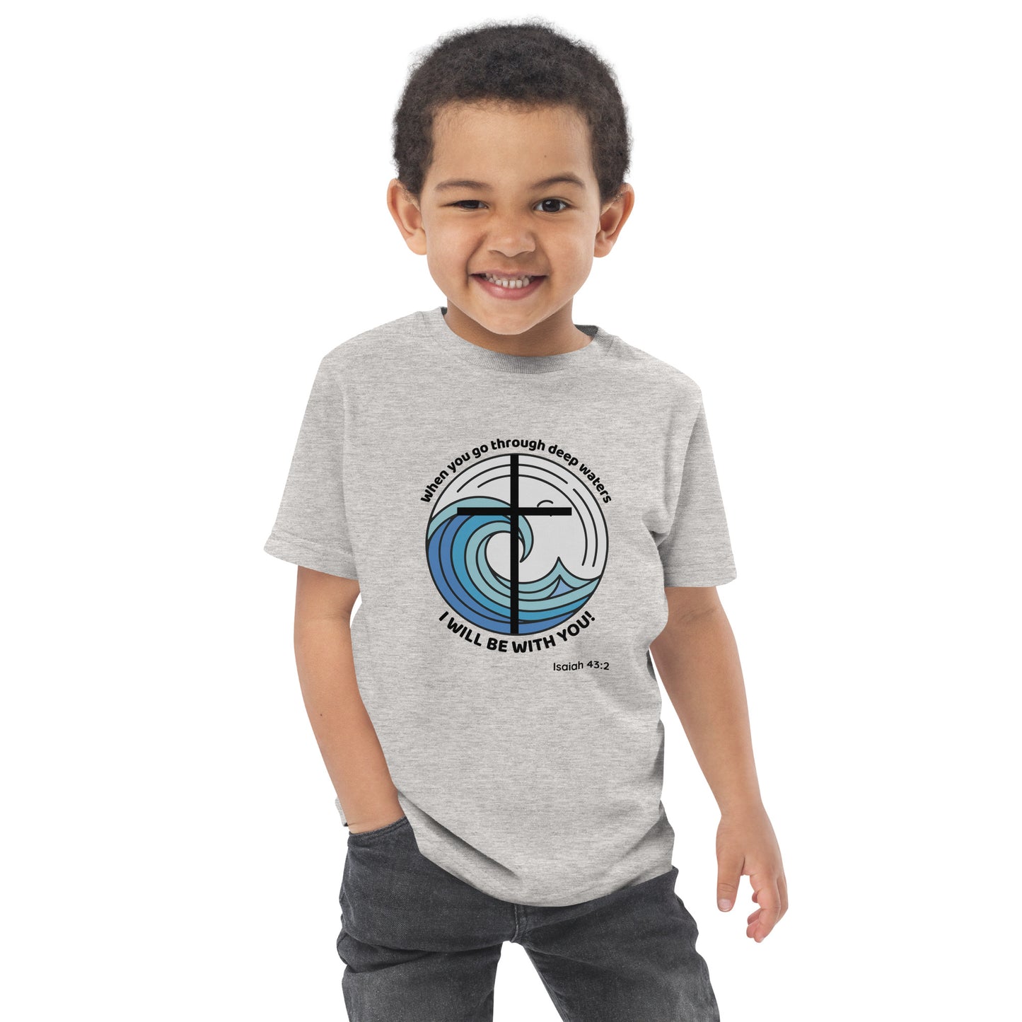 Deep Waters Faith Tee – Isaiah 43:2 Kids Edition-Pediaquatics Swim Co.
