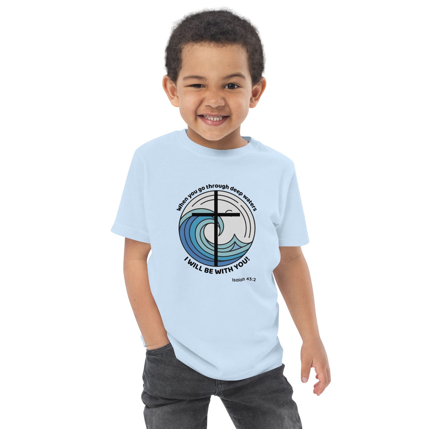 Deep Waters Faith Tee – Isaiah 43:2 Kids Edition-Pediaquatics Swim Co.