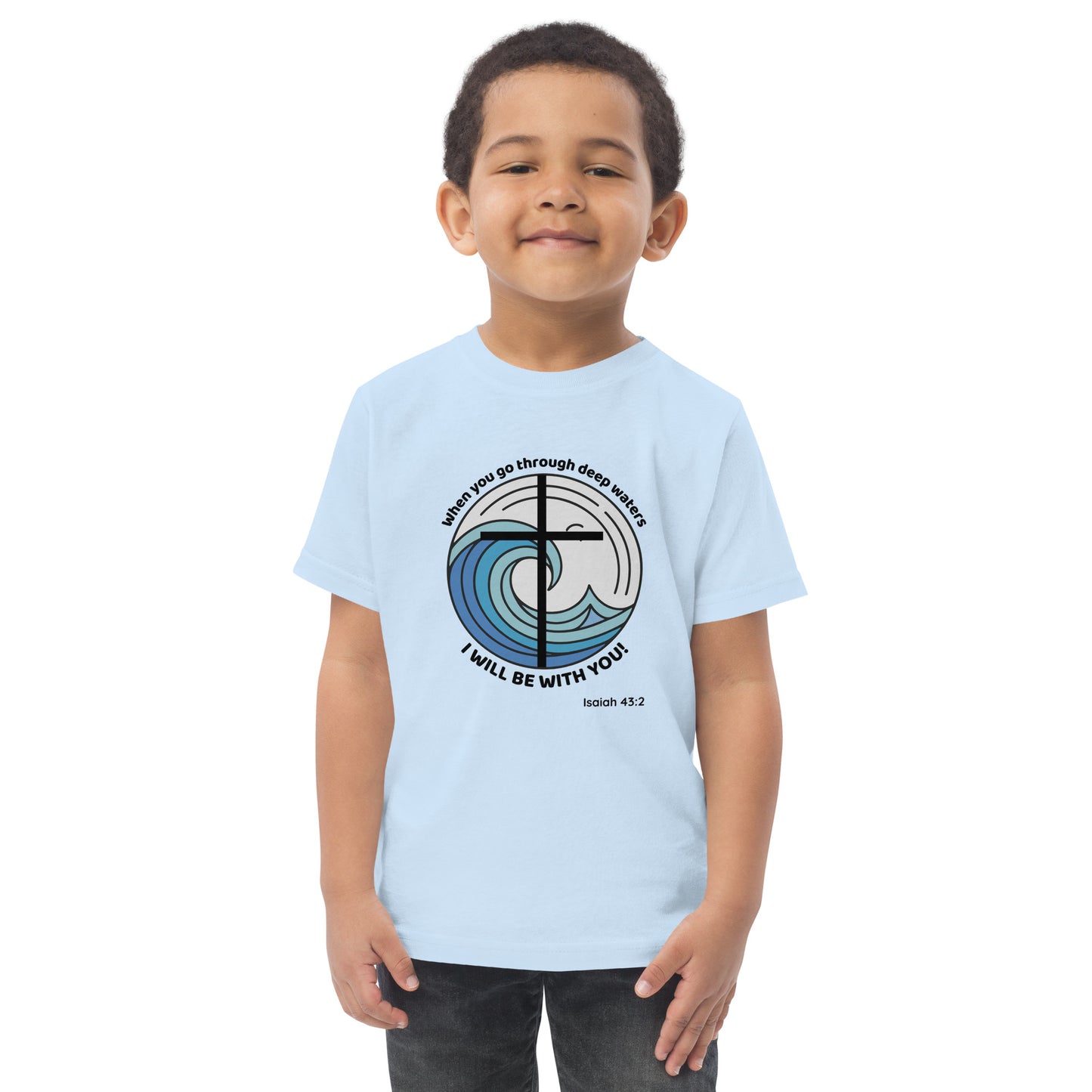 Deep Waters Faith Tee – Isaiah 43:2 Kids Edition-Pediaquatics Swim Co.