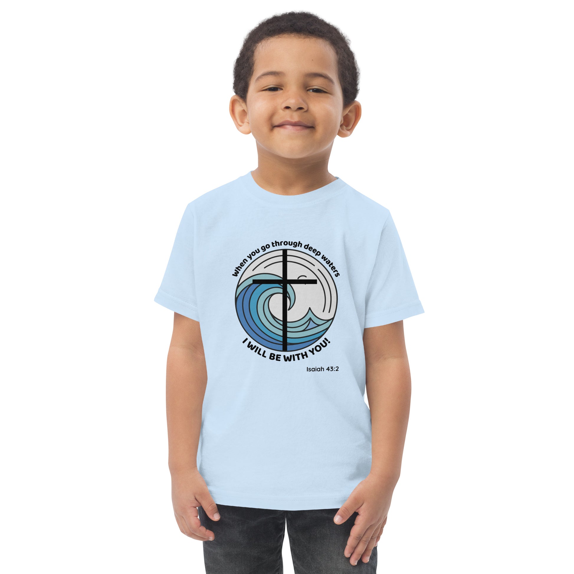 Deep Waters Faith Tee – Isaiah 43:2 Kids Edition-Pediaquatics Swim Co.