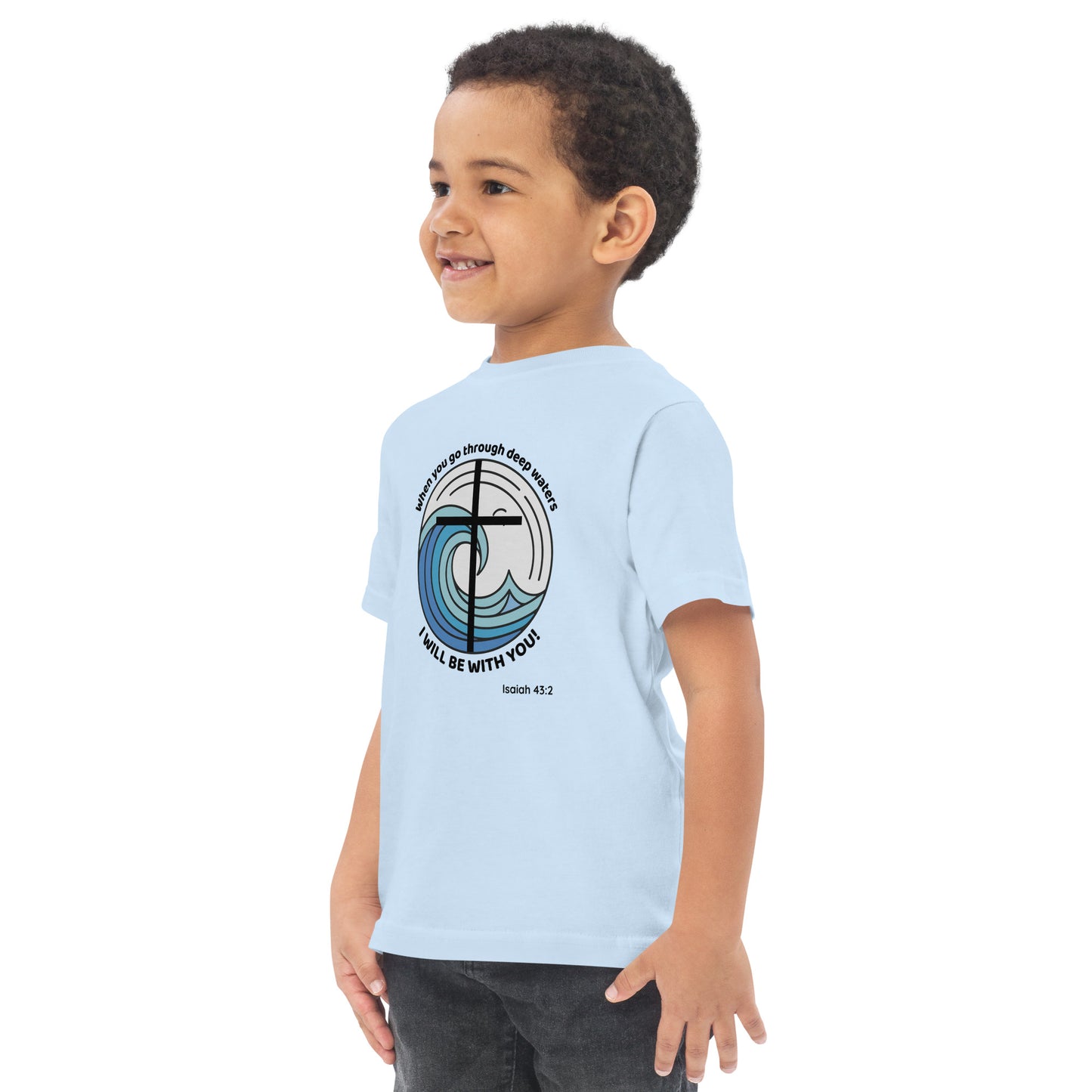 Deep Waters Faith Tee – Isaiah 43:2 Kids Edition-Pediaquatics Swim Co.