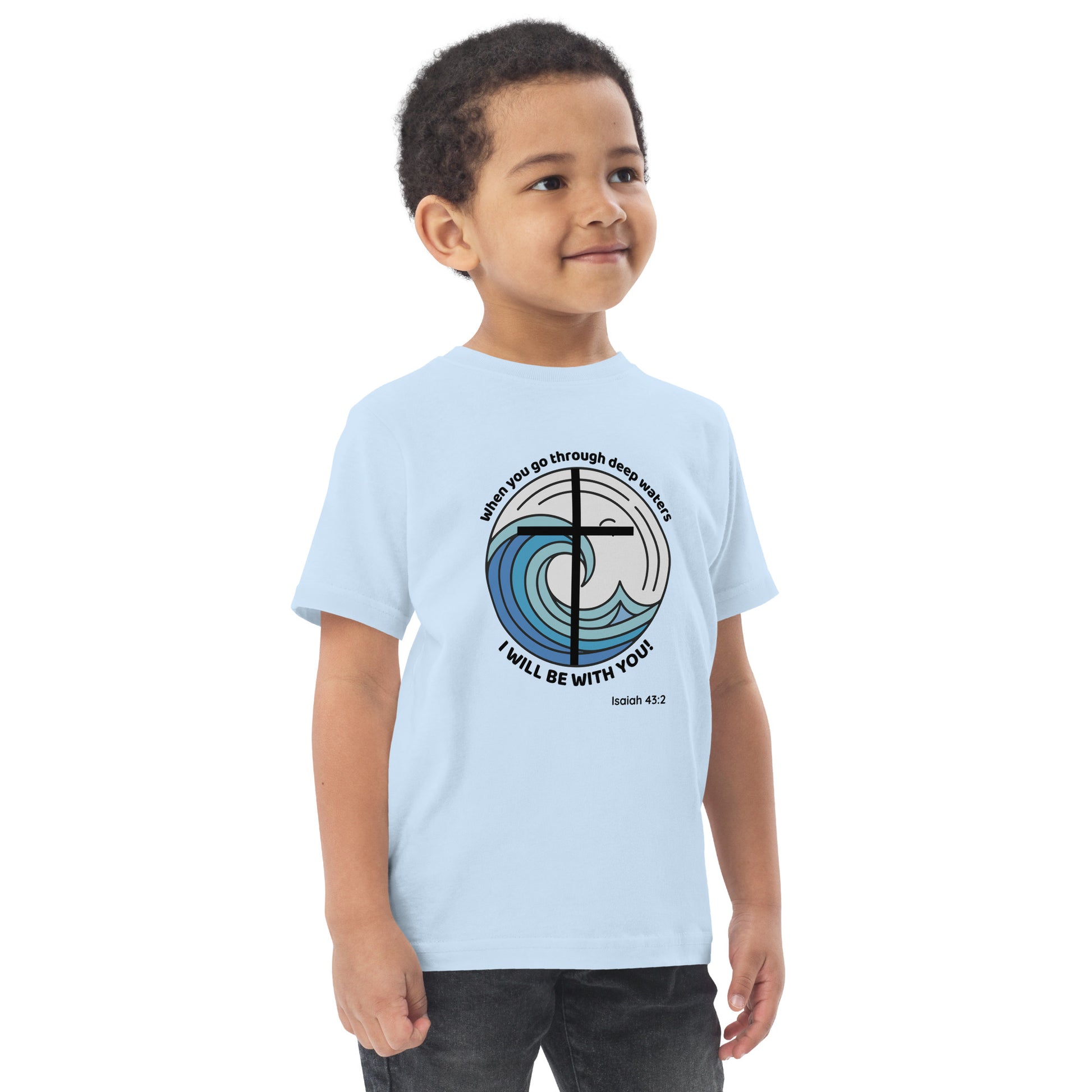 Deep Waters Faith Tee – Isaiah 43:2 Kids Edition-Pediaquatics Swim Co.
