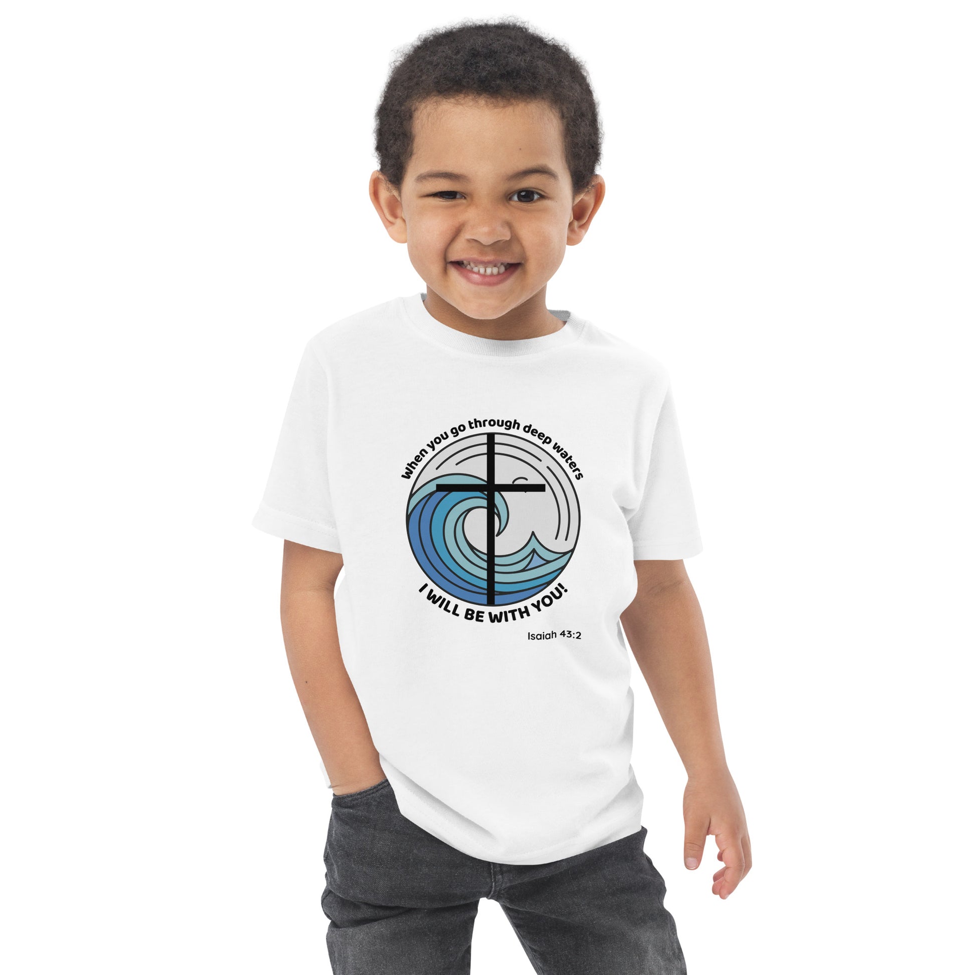 Deep Waters Faith Tee – Isaiah 43:2 Kids Edition-Pediaquatics Swim Co.
