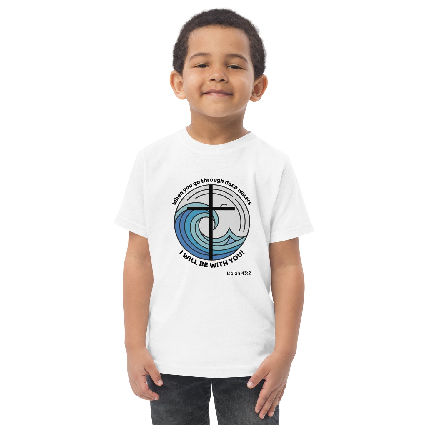 Deep Waters Faith Tee – Isaiah 43:2 Kids Edition-Pediaquatics Swim Co.